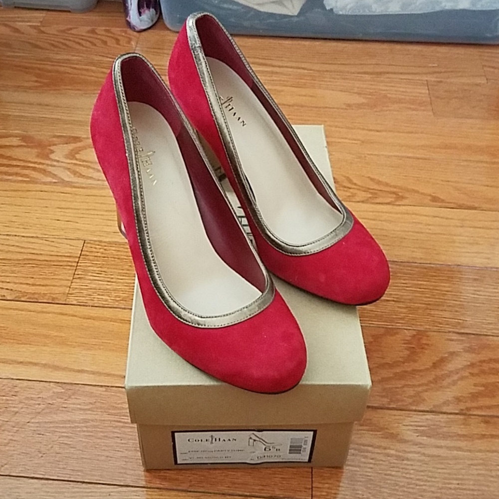 NWT Cole Haan Edie High Party Block-Heel Pump